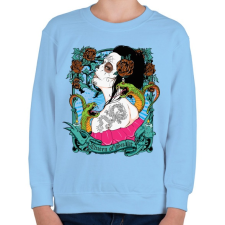PRINTFASHION Kígyókirálynő - Gyerek pulóver - Világoskék gyerek pulóver, kardigán