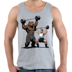 PRINTFASHION Kigyúrt állatok - Férfi atléta - Sport szürke