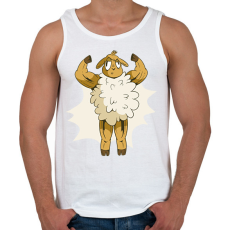 PRINTFASHION Kigyúrt bárány - Férfi atléta - Fehér