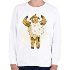 PRINTFASHION Kigyúrt bárány - Gyerek pulóver - Fehér