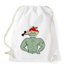 PRINTFASHION Kigyúrt béka - Sportzsák, Tornazsák - Fehér tornazsák