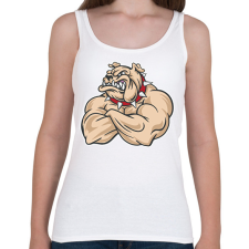 PRINTFASHION Kigyúrt bulldog - Női atléta - Fehér női trikó