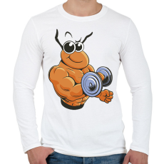 PRINTFASHION Kigyúrt hangya - Férfi hosszú ujjú póló - Fehér