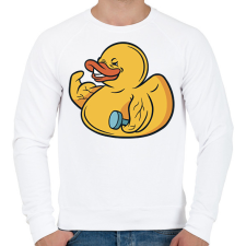 PRINTFASHION Kigyúrt kacsa - Férfi pulóver - Fehér férfi pulóver, kardigán