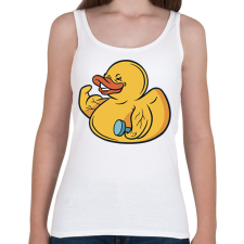 PRINTFASHION Kigyúrt kacsa - Női atléta - Fehér női trikó