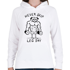 PRINTFASHION Kigyúrt mopsz - Női kapucnis pulóver - Fehér női pulóver, kardigán