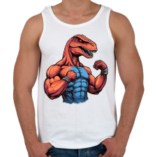 PRINTFASHION Kigyúrt raptor - Férfi atléta - Fehér atléta, trikó