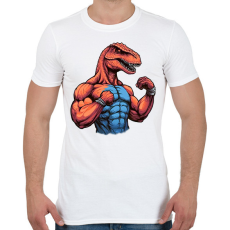 PRINTFASHION Kigyúrt raptor - Férfi póló - Fehér