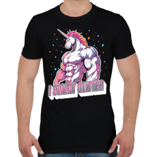 PRINTFASHION Kigyúrt unikornis - Férfi póló - Fekete