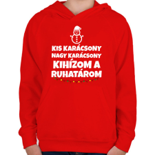 PRINTFASHION KIHÍZOM A RUHATÁROM - Gyerek kapucnis pulóver - Piros gyerek pulóver, kardigán