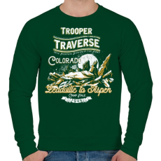 PRINTFASHION Kiinduló pont - Férfi pulóver - Sötétzöld