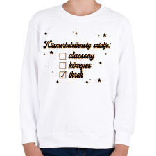 PRINTFASHION Kiismerhetetlenség szintje - Gyerek pulóver - Fehér gyerek pulóver, kardigán