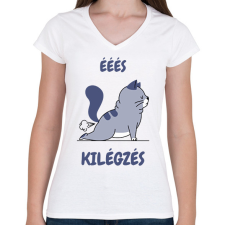PRINTFASHION KILEGZES - Női V-nyakú póló - Fehér női póló