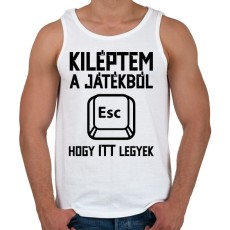 PRINTFASHION Kiléptem a játékból, hogy itt legyek - Férfi atléta - Fehér