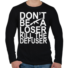 PRINTFASHION Kill The Defuser! - Férfi hosszú ujjú póló - Fekete férfi póló