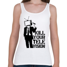 PRINTFASHION Kill your TV - Női atléta - Fehér