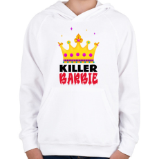 PRINTFASHION KILLER BARBIE - Gyerek kapucnis pulóver - Fehér