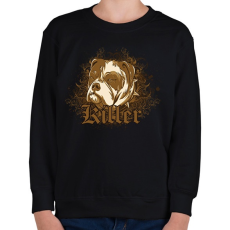 PRINTFASHION Killer Bulldog - Gyerek pulóver - Fekete