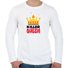 PRINTFASHION KILLER QUEEN2 - Férfi hosszú ujjú póló - Fehér férfi póló