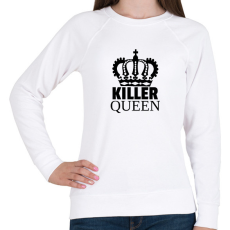 PRINTFASHION KILLER QUEEN - Női pulóver - Fehér