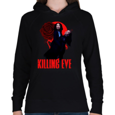 PRINTFASHION killing eve - Női kapucnis pulóver - Fekete