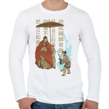 PRINTFASHION Kínai kultúra - Férfi hosszú ujjú póló - Fehér férfi póló