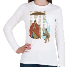 PRINTFASHION Kínai kultúra - Női hosszú ujjú póló - Fehér női póló