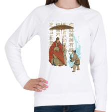 PRINTFASHION Kínai kultúra - Női pulóver - Fehér női pulóver, kardigán