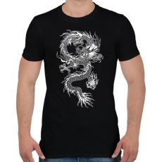 PRINTFASHION kínai sárkány - Férfi póló - Fekete
