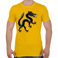 PRINTFASHION Kínai Sárkány - Férfi póló - Sárga