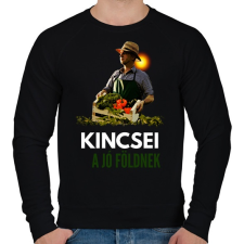 PRINTFASHION KINCSEI A JÓ FÖLDNEK - Férfi pulóver - Fekete férfi pulóver, kardigán