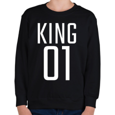 PRINTFASHION KING 01 - Gyerek pulóver - Fekete