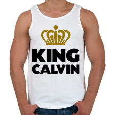 PRINTFASHION King calvin - Férfi atléta - Fehér atléta, trikó