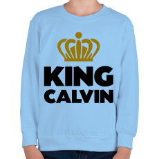 PRINTFASHION King calvin - Gyerek pulóver - Világoskék