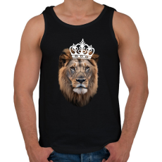 PRINTFASHION King fehér - Férfi atléta - Fekete