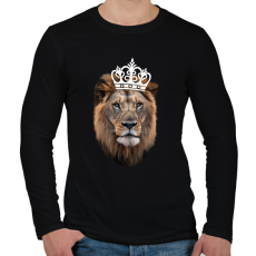 PRINTFASHION King fehér - Férfi hosszú ujjú póló - Fekete