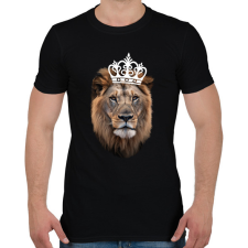 PRINTFASHION King fehér - Férfi póló - Fekete férfi póló