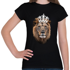 PRINTFASHION King fehér - Női póló - Fekete