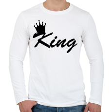 PRINTFASHION king - Férfi hosszú ujjú póló - Fehér