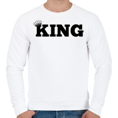 PRINTFASHION King  - Férfi pulóver - Fehér