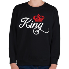 PRINTFASHION King - Gyerek pulóver - Fekete