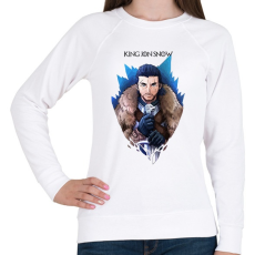 PRINTFASHION King Jon Snow - Női pulóver - Fehér