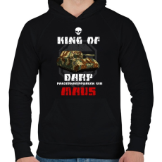 PRINTFASHION king of darp - Férfi kapucnis pulóver - Fekete