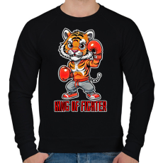 PRINTFASHION King of Fighter - Férfi pulóver - Fekete