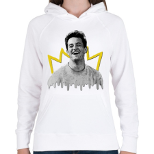 PRINTFASHION King of sarcasm - Női kapucnis pulóver - Fehér női pulóver, kardigán