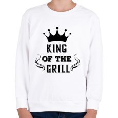 PRINTFASHION king of the grill fekete - Gyerek pulóver - Fehér