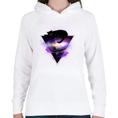 PRINTFASHION King of the known universe - Női kapucnis pulóver - Fehér