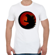 PRINTFASHION King of the Monsters - Godzilla - Piros - Férfi póló - Fehér férfi póló