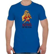 PRINTFASHION King of the ring - boxoló nyúl - Férfi póló - Királykék férfi póló