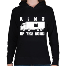 PRINTFASHION King of the road - Női kapucnis pulóver - Fekete